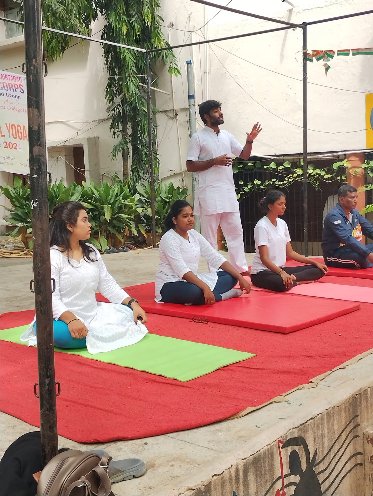 Group yoga practice