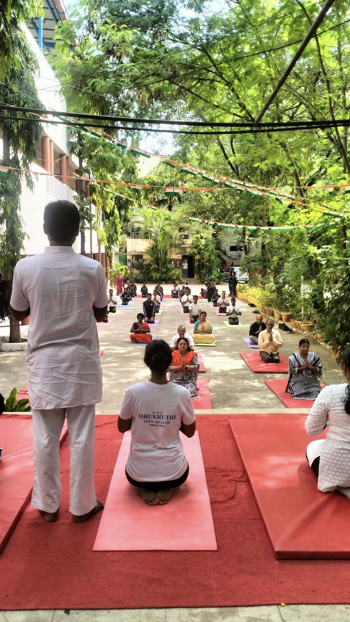 Group yoga practice