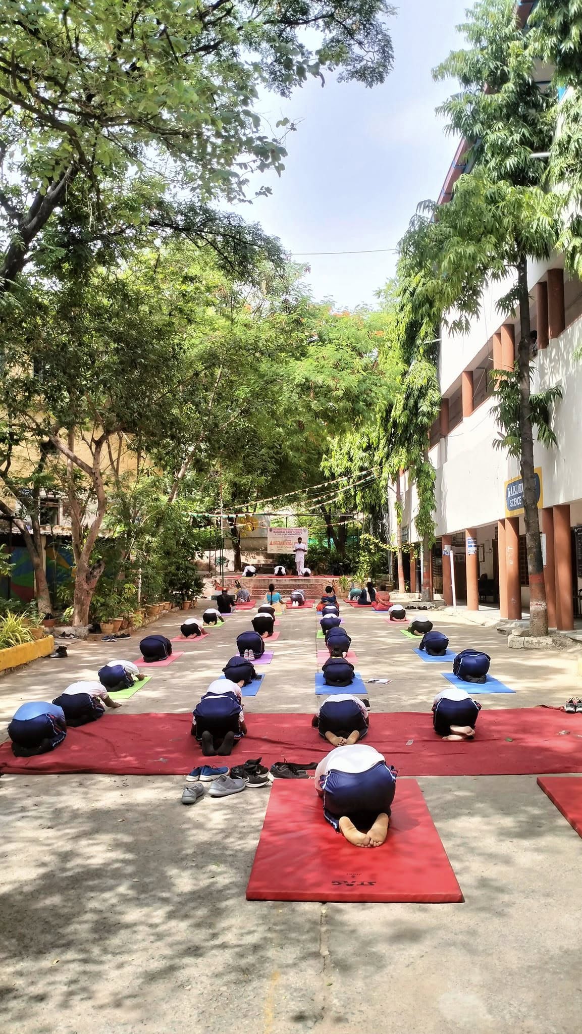 Group yoga practice
