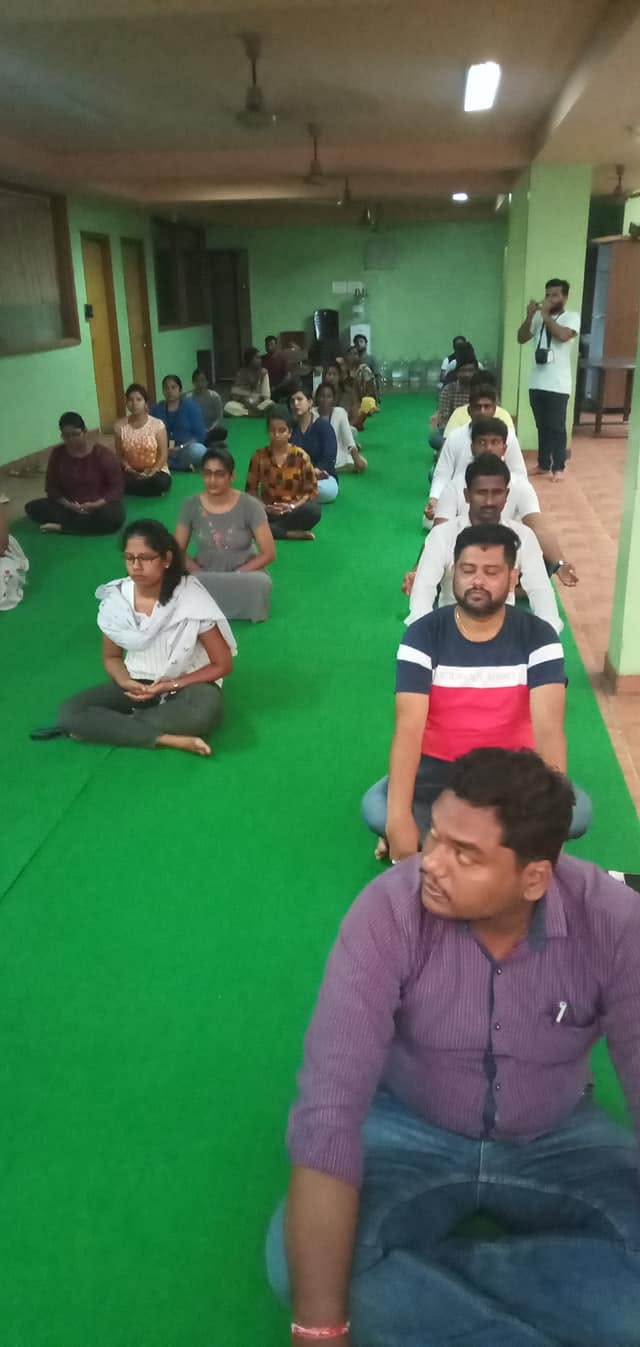 Group yoga practice