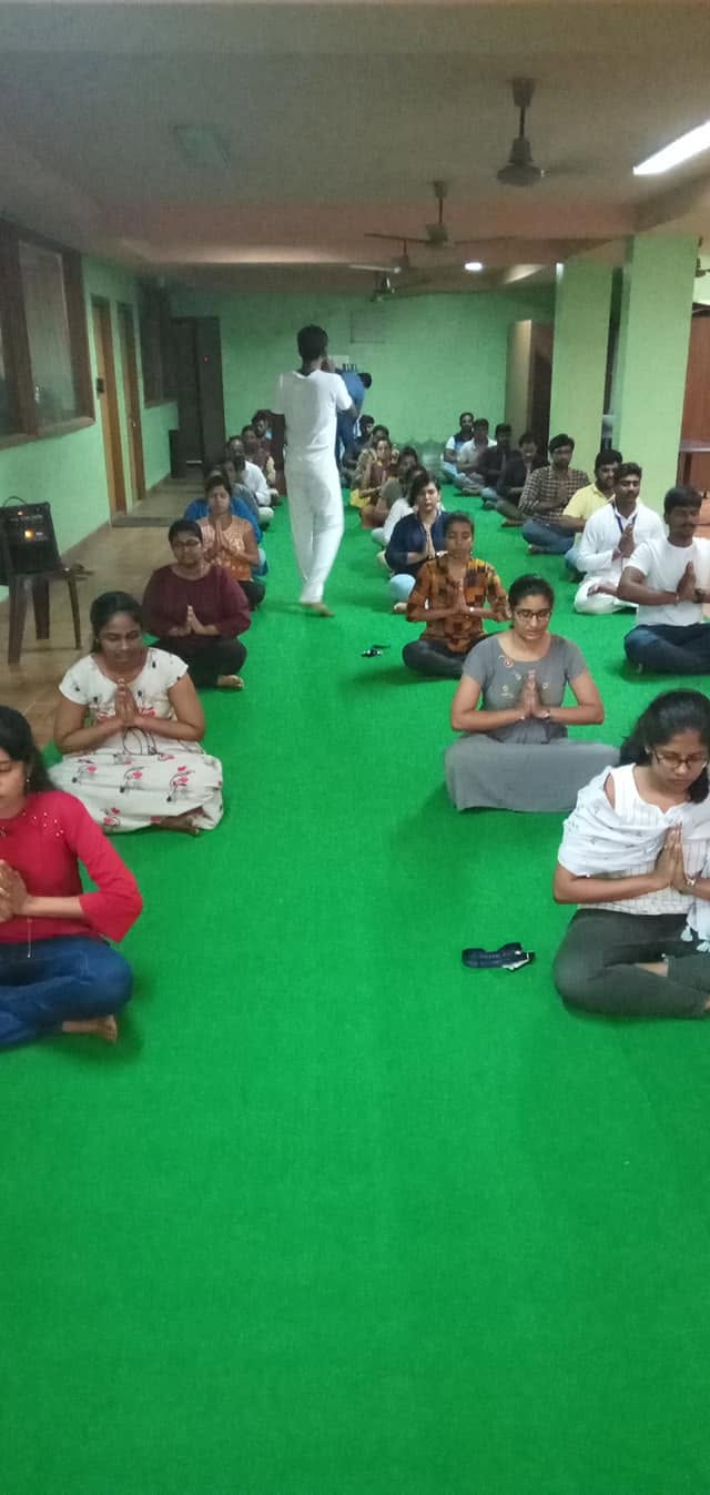 Group yoga practice