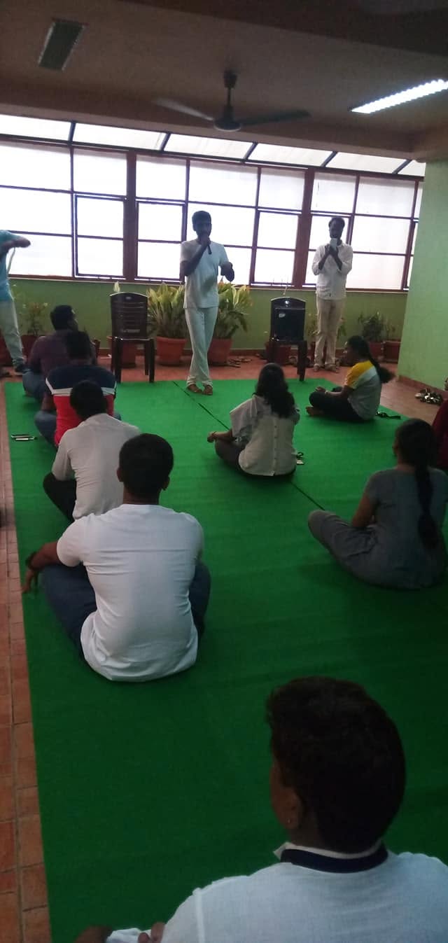 Group yoga practice
