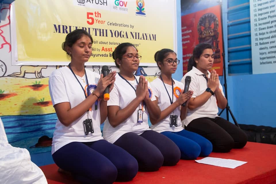 Group yoga practice