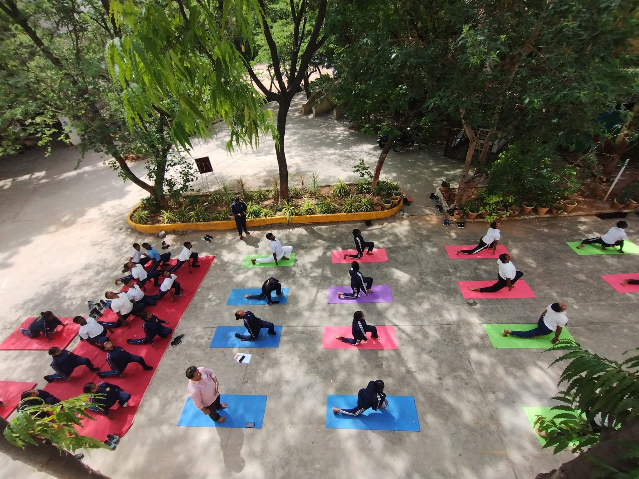Group yoga practice